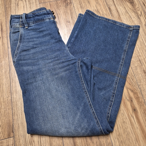 Pilcro Eventide High Rise Wide Leg Trouser jeans Anthropologie Flare 26 - Picture 8 of 11